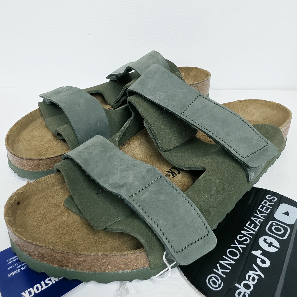 Birkenstock Uji Thyme Nubuck Suede Leather Green Mens Sandal Size 12 EU 45